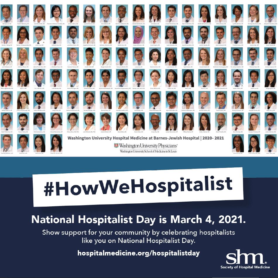 Groups of Hospitalist faculty in 2021.