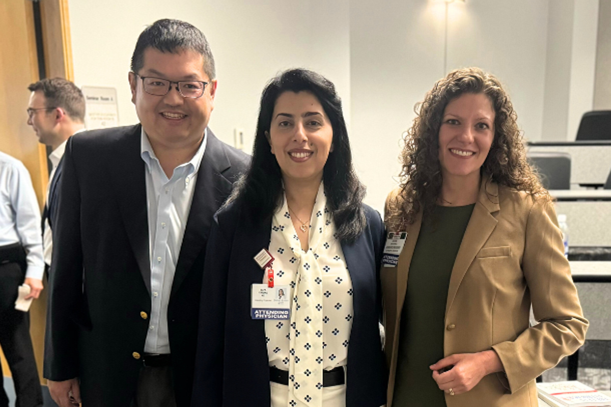 Rachel Bardowell, MD, Safa Farrag, MD, and Rob Young, MD, Present Projects for Physician Leadership Program