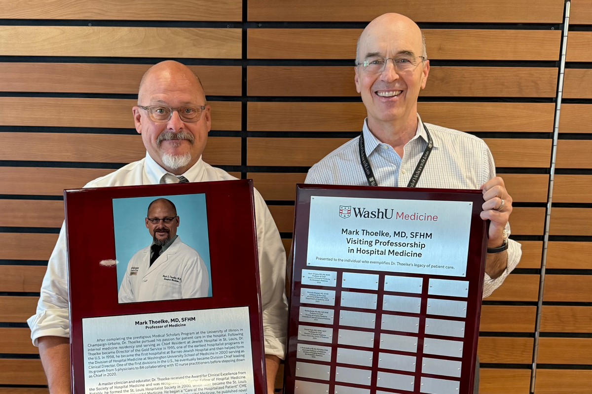 Mark Thoelke, MD, Presented with Plaque to Honor his Legacy and Impact
